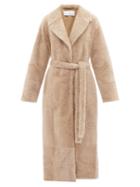 Raey - Wrap-around Shearling Coat - Womens - Beige
