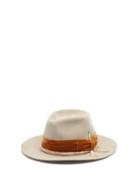 Matchesfashion.com Nick Fouquet - Flanged Velvet-trimmed Fedora Hat - Mens - Beige