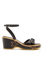 Stella Mccartney Linda Star-embroidered Faux-leather Sandals