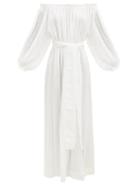 Matchesfashion.com Kalita - Pegasi Off-the-shoulder Cotton-gauze Dress - Womens - White