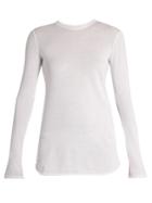 Vince Cotton And Cashmere-blend Long Sleeved T-shirt