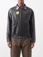 Liberal Youth Ministry - Pin-embellished Leather Jacket - Mens - Black