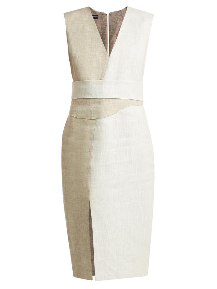 Carl Kapp Ashton V-neck Linen Dress