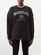 Moncler - Logo-appliqu Cotton-jersey Sweatshirt - Womens - Black