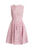 Giambattista Valli Sleeveless Floral Macram-lace Cotton-blend Dress