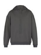 Matchesfashion.com Raf Simons - Printed Cotton Jersey Hooded Sweatshirt - Mens - Dark Grey