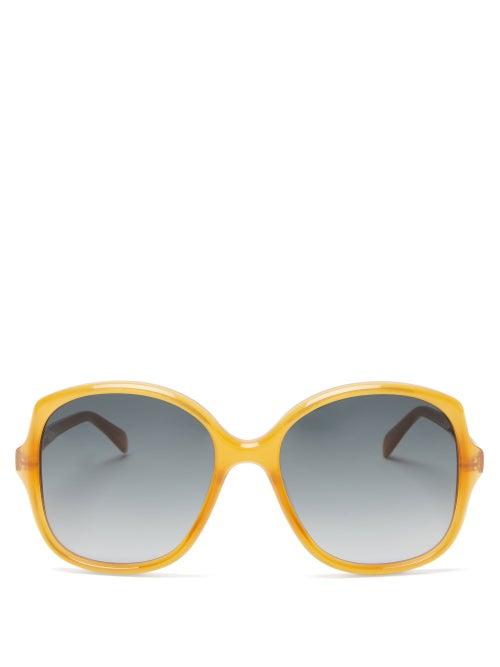 Matchesfashion.com Celine Eyewear - Oversized Round Acetate Sunglasses - Womens - Brown