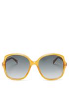 Matchesfashion.com Celine Eyewear - Oversized Round Acetate Sunglasses - Womens - Brown