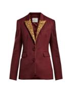 Hillier Bartley Single-breasted Python-effect Blazer