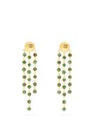 Matchesfashion.com Sylvia Toledano - Malachite Waterfall Drop Clip Earrings - Womens - Green