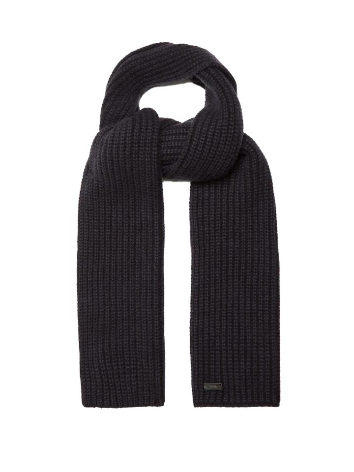 Iris Von Arnim Colin Ribbed-knit Cashmere Scarf