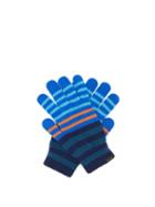 Matchesfashion.com Paul Smith - Logo-label Striped-wool Gloves - Mens - Blue Multi