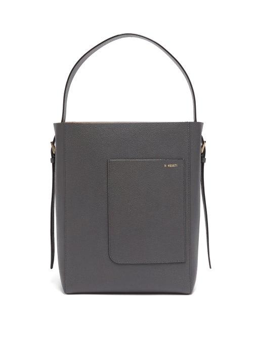 Matchesfashion.com Valextra - Small Grained-leather Tote Bag - Womens - Blue