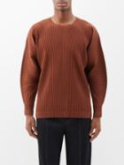 Homme Pliss Issey Miyake - Heather Pleats Technical-pleated Top - Mens - Orange