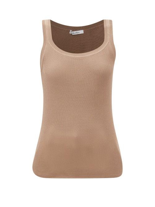 Max Mara - Cento Tank Top - Womens - Brown Beige