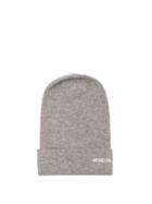 Matchesfashion.com Moncler - Logo Cashmere Beanie Hat - Womens - Grey
