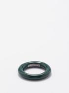 Jil Sander - Lucid Enamelled Sterling-silver Ring - Womens - Green