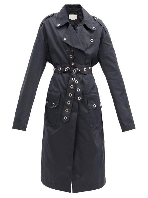 Matchesfashion.com Ludovic De Saint Sernin - Eyelet-embellished Trench Coat - Womens - Black