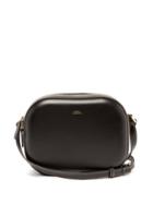 Ladies Bags A.p.c. - Ambre Rounded Leather Cross-body Bag - Womens - Black