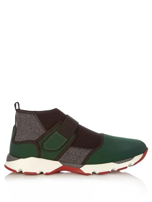 Marni Colour-block High-top Trainers