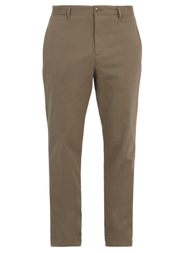 A.p.c. High Slim-leg Stretch-cotton Chino Trousers