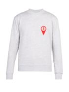 Ami 'you Are Here'-appliqud Cotton Sweatshirt