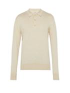 Matchesfashion.com Oliver Spencer - Pablo Knitted Cotton Polo Sweater - Mens - Beige