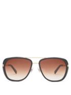 Matchesfashion.com Matsuda - M3023 Aviator Acetate Sunglasses - Mens - Brown