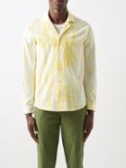 Smr Days - Paloma Tie-dye Organic-cotton Shirt - Mens - Yellow Multi