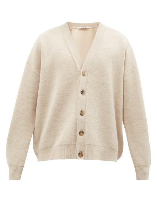 Acne Studios - Kardi Oversized Wool-blend Cardigan - Mens - Cream