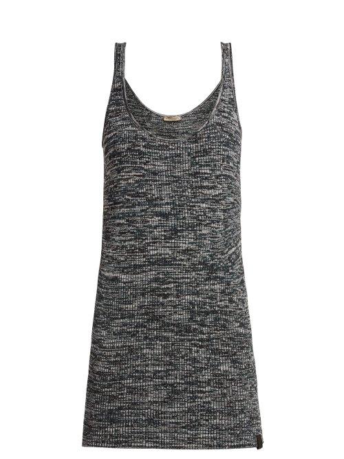 Matchesfashion.com Bottega Veneta - Extra Long Chenille Knitted Tank Top - Womens - Grey Multi