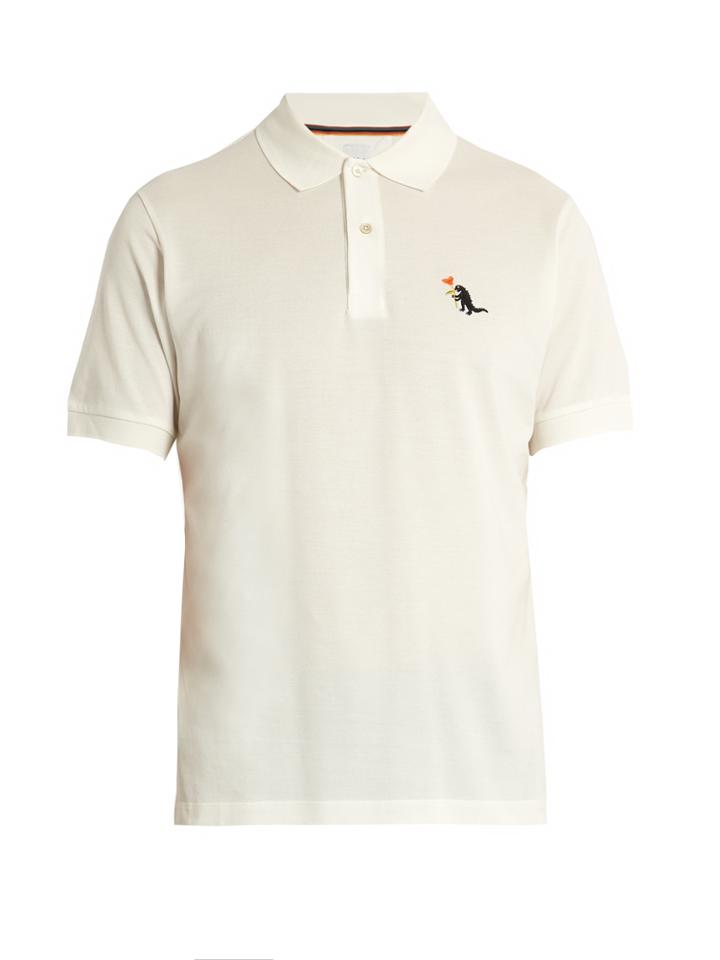 Paul Smith Dinosaur-embroidered Cotton Polo Shirt