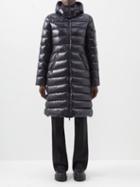 Moncler - Moka Hooded Laqu Quilted Down Coat - Womens - Black
