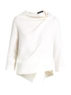 Roland Mouret Oscar Double-faced Wool Long-sleeved Top