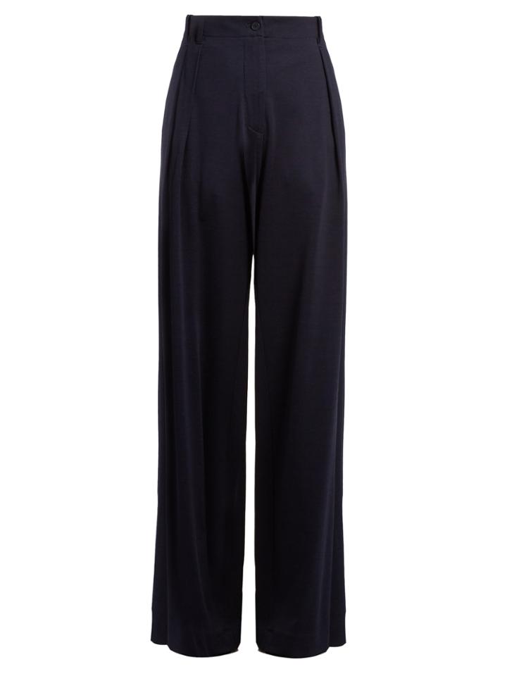Tomas Maier Campus Wide-leg Jersey Trousers