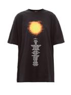 Matchesfashion.com Vetements - Sun Oversized Cotton Jersey T Shirt - Womens - Black Multi