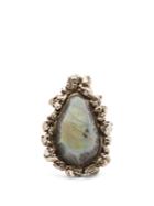 Alexander Mcqueen Labradorite-embellished Double-band Ring