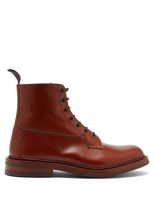 Matchesfashion.com Tricker's - Burford Leather Derby Boots - Mens - Brown