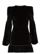 Matchesfashion.com The Vampire's Wife - The Runaway Shirred Velvet Mini Dress - Womens - Dark Green