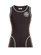 Matchesfashion.com Fendi - Ff Logo Stretch Jersey Tank Top - Womens - Black Multi