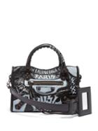 Matchesfashion.com Balenciaga - Classic City Mini Graffiti Bag - Womens - Black White