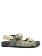 Matchesfashion.com By Walid - Felix Topstitched Sandals - Mens - Khaki