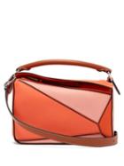 Matchesfashion.com Loewe - Puzzle Small Grained Leather Cross Body Bag - Womens - Pink Multi