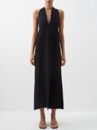 The Row - Ingmar Twisted Racer-back Crepe Dress - Womens - Black