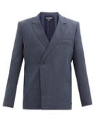 Matchesfashion.com Jacquemus - Moulin Double-breasted Wool-blend Canvas Blazer - Mens - Navy