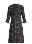 Matchesfashion.com Hvn - Ashley Rainbow Star Print Silk Dress - Womens - Black Print