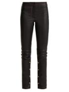 Matchesfashion.com Loewe - Mid Rise Skinny Leg Leather Trousers - Womens - Black