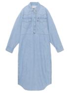Matchesfashion.com Ganni - X Levi's Push-studded Denim Shirt Dress - Womens - Light Denim