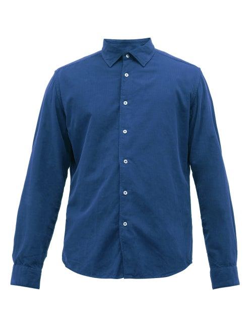 Matchesfashion.com Altea - Cotton Corduroy Shirt - Mens - Blue