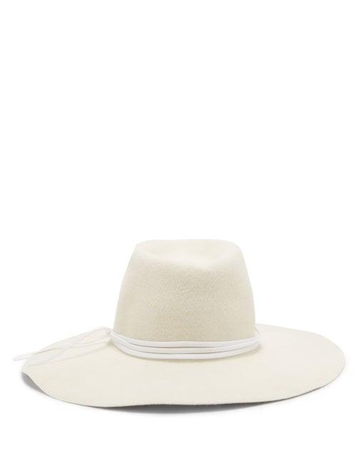Matchesfashion.com Reinhard Plank Hats - Tie-embellished Felt Hat - Womens - White